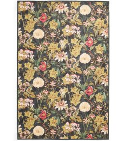 Passiflora Rug by Clarke & Clarke Noir Passiflora Rug by Clarke & Clarke Noir