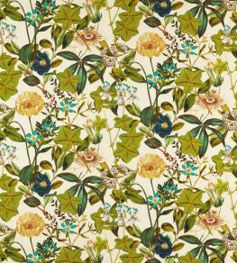 Passiflora Outdoor Fabric by Clarke & Clarke Denim Passiflora Outdoor Fabric by Clarke & Clarke Denim