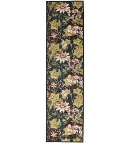 Passiflora Runner Rug by Clarke & Clarke Noir