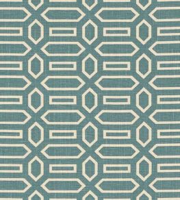 Pavilion Fabric by Schumacher Peacock Blue Pavilion Fabric by Schumacher Peacock Blue