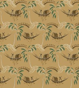 Peggy Fabric by Nina Campbell Ochre/Olive Peggy Fabric by Nina Campbell Ochre/Olive