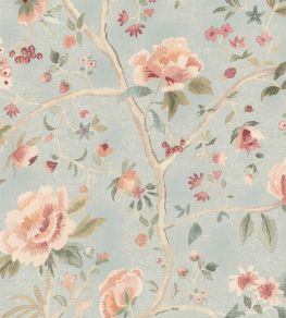 Peonia Wallpaper by Woodchip & Magnolia Duckegg Peonia Wallpaper by Woodchip & Magnolia Duckegg