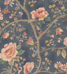 Peonia Wallpaper by Woodchip & Magnolia Navy
