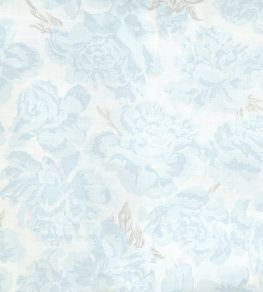 Peonies Fabric by Christopher Farr Cloth Pale Blue