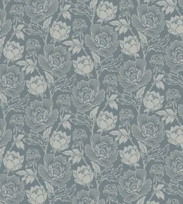 Peony Wallpaper by Farrow & Ball De Nimes / Light Blue Peony Wallpaper by Farrow & Ball De Nimes / Light Blue