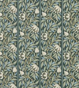 Peony Trellis Wallpaper by Morris & Co Bayleaf/Slate