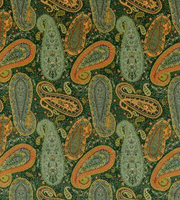 Peregrine Paisley Velvet Fabric by Mulberry Home Emerald Peregrine Paisley Velvet Fabric by Mulberry Home Emerald