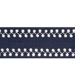 Perla Tape Trimming by Thibaut Navy Perla Tape Trimming by Thibaut Navy
