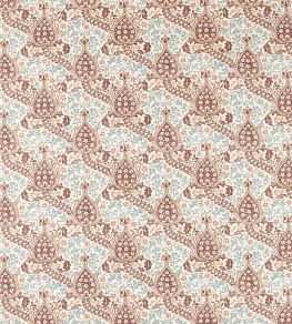 Persian Tulip Fabric by Morris & Co Umber/Mineral Blue Persian Tulip Fabric by Morris & Co Umber/Mineral Blue