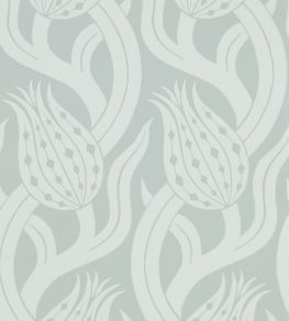 Persian Tulip Wallpaper by Zoffany Quartz Grey