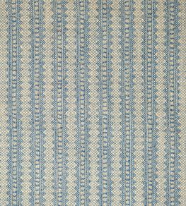 Petite Kitezh Weave Fabric by Volga Linen Delft Blue/Natural