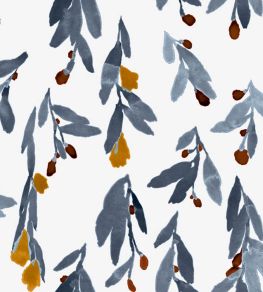 Pieni Hyhma Wallpaper by Marimekko Blue Pieni Hyhma Wallpaper by Marimekko Blue