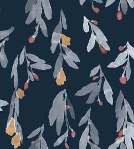 Pieni Hyhma Wallpaper by Marimekko Navy Blue Pieni Hyhma Wallpaper by Marimekko Navy Blue