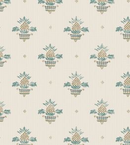 Pineapple Basket Fabric by Madeaux 01 Blue Pineapple Basket Fabric by Madeaux 01 Blue