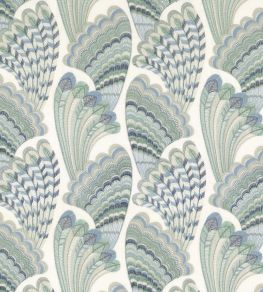 Piuma Fabric by Camengo Azur Piuma Fabric by Camengo Azur