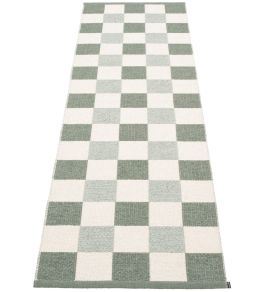 Pix Runner Rug by Pappelina Army/Vanilla/Sage