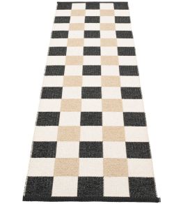 Pix Runner Rug by Pappelina Black/Vanilla/Beige Pix Runner Rug by Pappelina Black/Vanilla/Beige