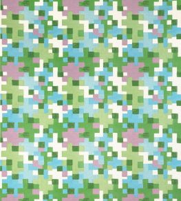 Pixel Fabric by Thibaut Lavender and Green Pixel Fabric by Thibaut Lavender and Green