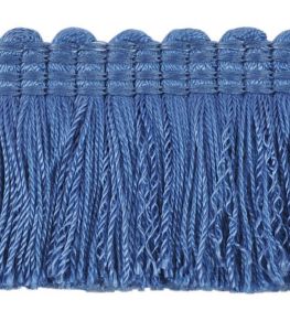 Plain Mat Moss Fringe 45mm Trimming by Houles Cerulean Plain Mat Moss Fringe 45mm Trimming by Houles Cerulean