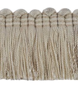 Plain Mat Moss Fringe 45mm Trimming by Houles Neutral Plain Mat Moss Fringe 45mm Trimming by Houles Neutral