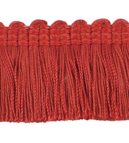 Plain Mat Moss Fringe 45mm Trimming by Houles Red Plain Mat Moss Fringe 45mm Trimming by Houles Red