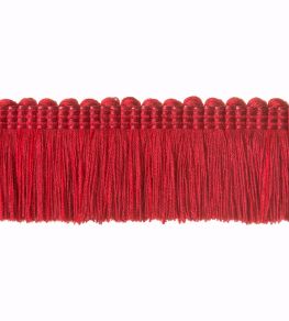 Plain Mat Moss Fringe 45mm Trimming by Houles Ruby Plain Mat Moss Fringe 45mm Trimming by Houles Ruby