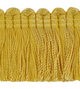 Plain Mat Moss Fringe 45mm Trimming by Houles Sunflower Yellow