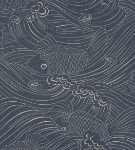 Plenty More Fish Wallpaper by Langelid Von Bromssen Ink Blue Plenty More Fish Wallpaper by Langelid Von Bromssen Ink Blue