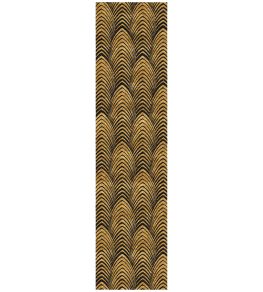 Plumage Runner Rug by Wendy Morrison Gold Plumage Runner Rug by Wendy Morrison Gold
