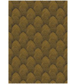 Plumage Rug by Wendy Morrison Gold Plumage Rug by Wendy Morrison Gold