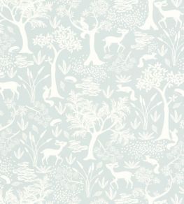 Poetic Forest Wallpaper by Casadeco Bleu Ciel Poetic Forest Wallpaper by Casadeco Bleu Ciel