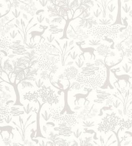 Poetic Forest Wallpaper by Casadeco Gris Duvet Poetic Forest Wallpaper by Casadeco Gris Duvet