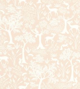 Poetic Forest Wallpaper by Casadeco Rose Nude