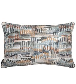 Point De Vue Cushion 40 x 60cm by Maison Casamance Orage Orange Brûlee Point De Vue Cushion 40 x 60cm by Maison Casamance Orage Orange Brûlee
