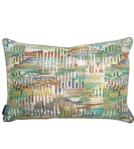 Point De Vue Cushion 40 x 60cm by Maison Casamance Vert Moutarde Point De Vue Cushion 40 x 60cm by Maison Casamance Vert Moutarde