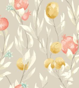 Pomegranate Trail Wallpaper by Ohpopsi Parchment Pomegranate Trail Wallpaper by Ohpopsi Parchment