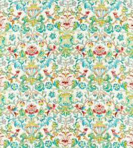 Pompadour Print Fabric by Zoffany Multi Pompadour Print Fabric by Zoffany Multi
