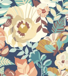 Poppies & Pansies Wallpaper by Ohpopsi Smoky Terra Poppies & Pansies Wallpaper by Ohpopsi Smoky Terra