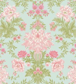 Poppies Wallpaper by Cole & Son Soft Pink, Blush & Soft Green on Mint Poppies Wallpaper by Cole & Son Soft Pink, Blush & Soft Green on Mint