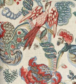 Poppinjay Linen Fabric by Ian Sanderson Strawberry Fair Poppinjay Linen Fabric by Ian Sanderson Strawberry Fair