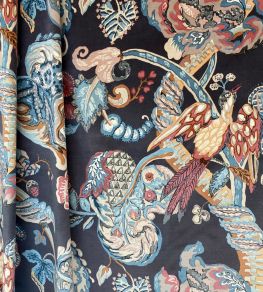 Poppinjay Velvet Fabric by Ian Sanderson Bittersweet