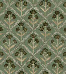 Poppy Wallpaper by Coordonne Emerald Poppy Wallpaper by Coordonne Emerald