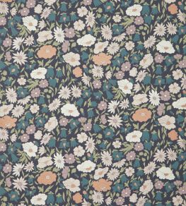 Poppy Meadowfield Wallpaper by Liberty Pewter Blue Poppy Meadowfield Wallpaper by Liberty Pewter Blue
