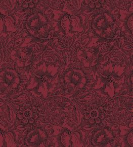 Poppy Wallpaper by Morris & Co Claret