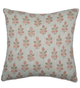 Poppy Sprig Cushion 50 x 50cm by GP & J Baker Aqua/Blush Poppy Sprig Cushion 50 x 50cm by GP & J Baker Aqua/Blush