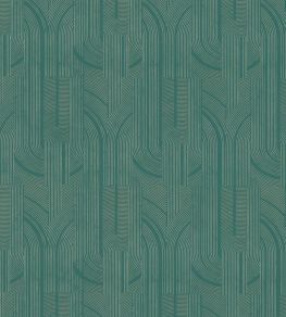 Porte Doree Wallpaper by Casamance Emeraude/Dore Porte Doree Wallpaper by Casamance Emeraude/Dore
