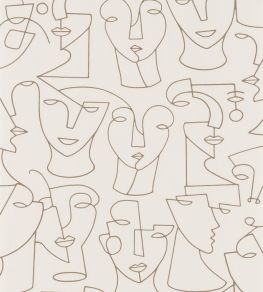 Portrait Wallpaper by Casadeco Beige