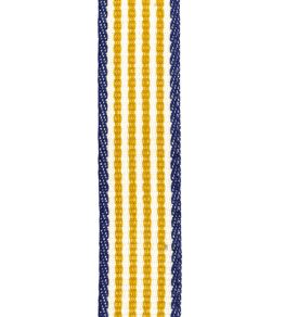 Portrait Stripe Braid Trimming by Ian Mankin Ochre/Navy