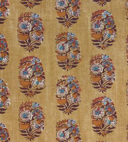 Posie Fabric by Ian Sanderson Copper Blue