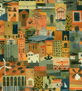 Postal Wallpaper by Tres Tintas Green